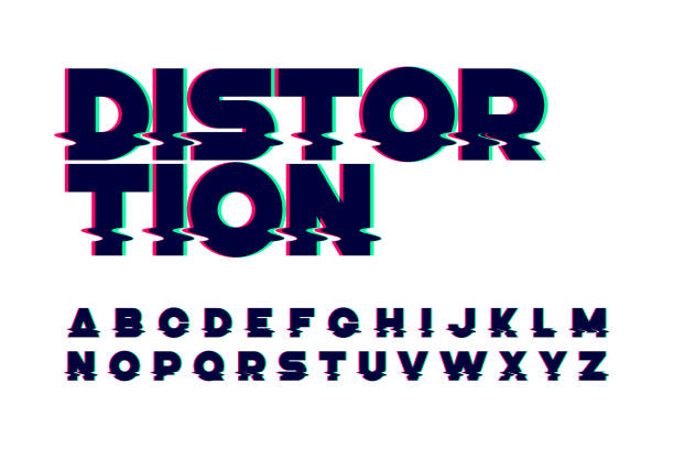 Distorted Typeography Distortion Font Illustrations, Royalty-Free Vector Graphics & Clip Art ...
