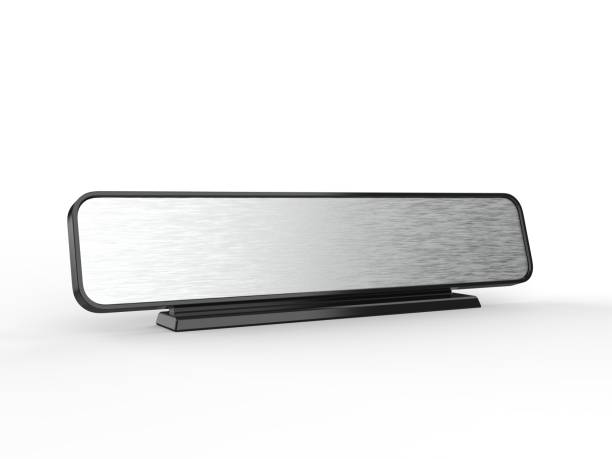 istock Blank frame Door and Wall Signage or name plate with brushed metal plate. 3d render illustration. 1005251424