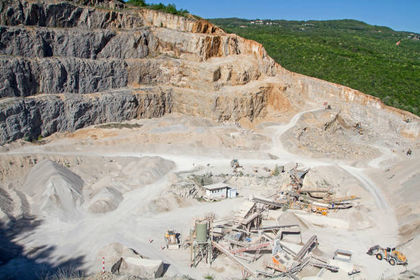 quarry  in Istria stock photo
