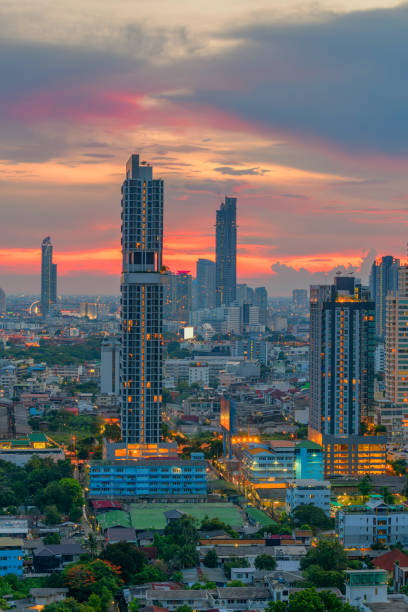 istock Bangkok metropolis night scene cityscape in Thailand 1005269918