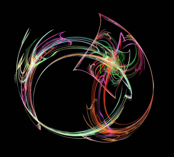 istock image of one Digital Fractal on Black Color 1005270804