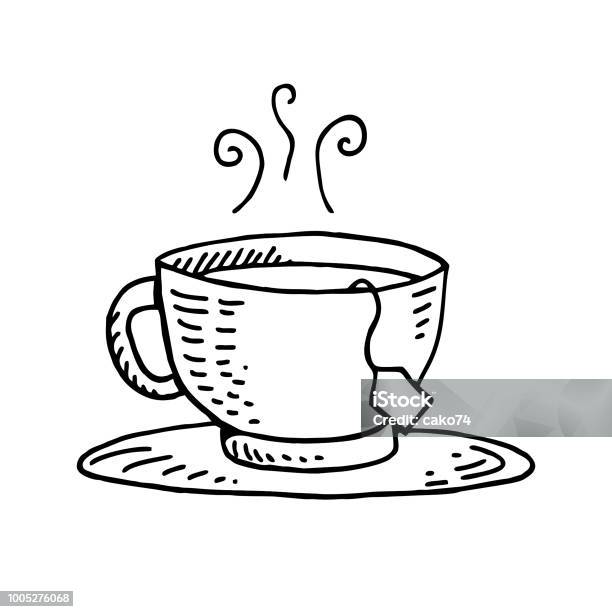 Tea Bag Handdrawn Illustration Stock Illustration - Download Image Now - Tea - Hot Drink, Drawing - Art Product, Doodle
