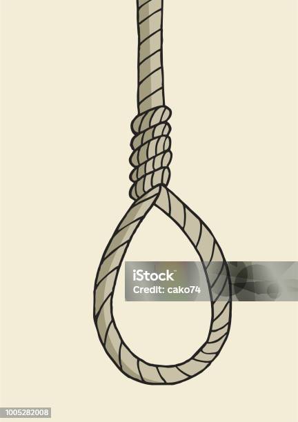 Rope Noose Hanging Stock Illustration - Download Image Now - Cartoon, Clip Art, Crime