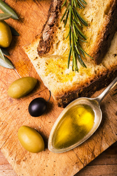 istock bread with oil and olives 1005291284