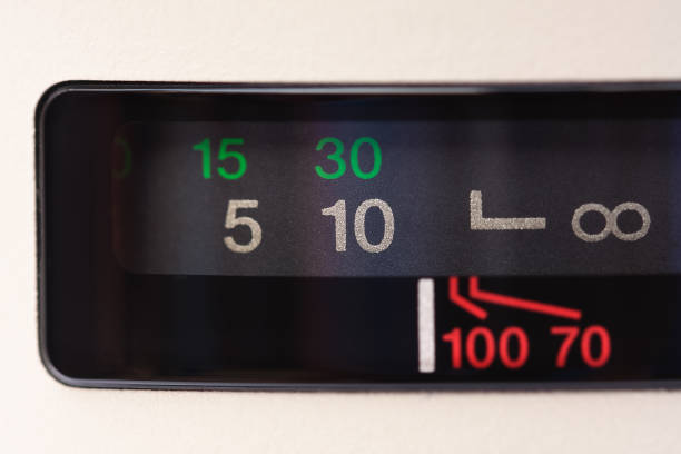 istock Distance numbers of the camera lens. 1005294450