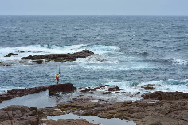 istock Rock fishing in wild ocean 1005294814