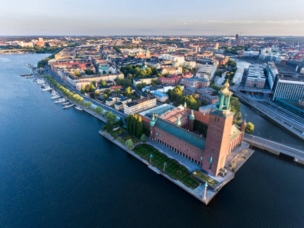 istock Aerial view over Stockholm Old Town Hall 1005304772