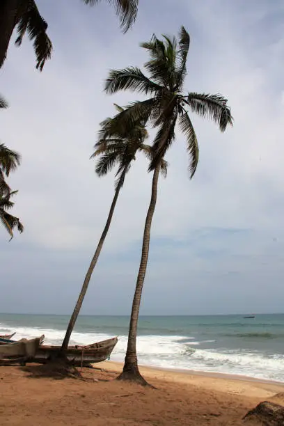 Photo of Fishing boats on a beach near Cape Coast, Ghana