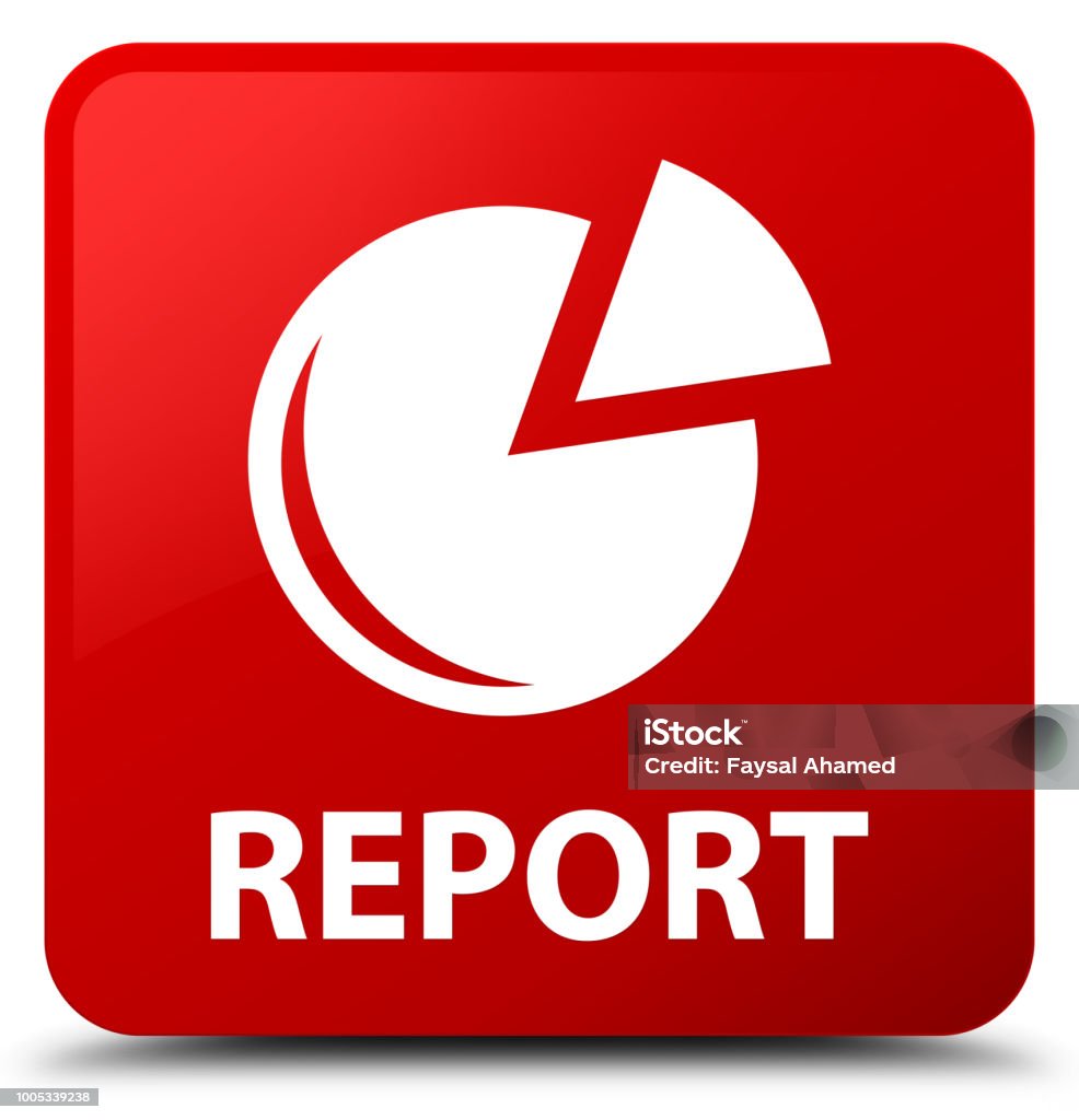 Report Button Computer Report Red Square Button Stock Illustration - Download Image Now ...