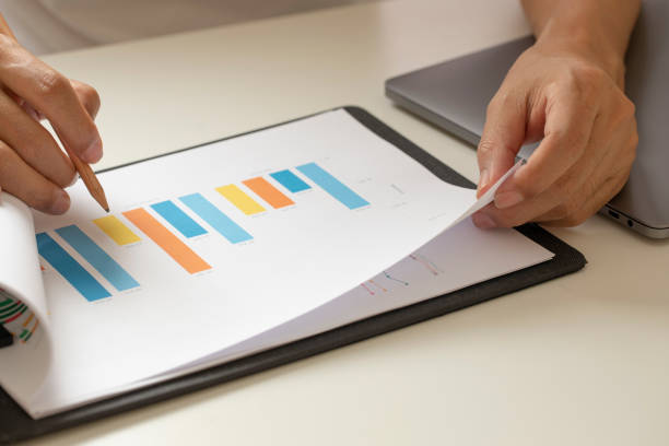 istock Business person analyzing financial on paperwork 1005339502