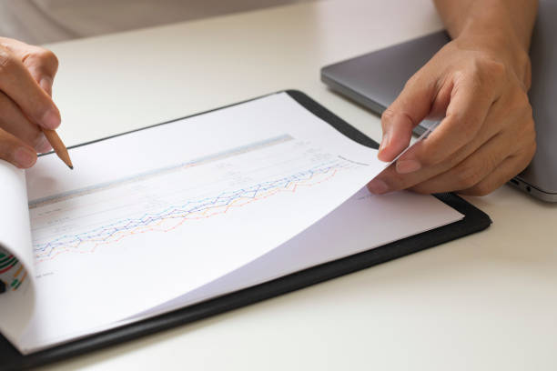 istock Business person analyzing financial on paperwork 1005339562