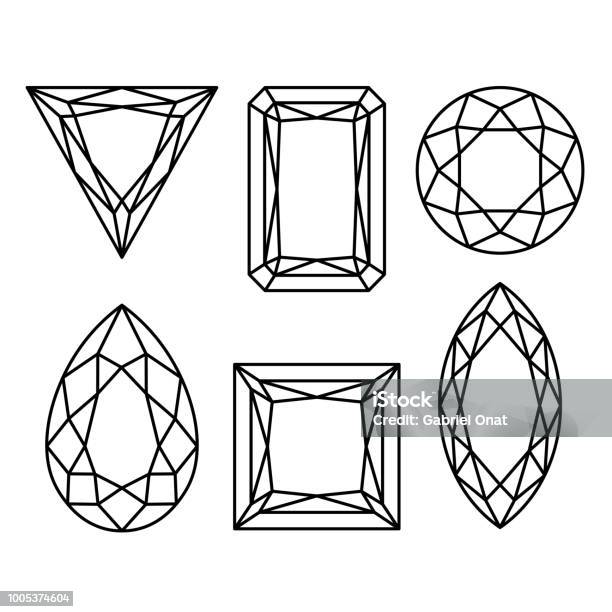 Diamond Set Pattern Diamond Set Stock Illustration - Download Image Now - Emerald Gemstone ...