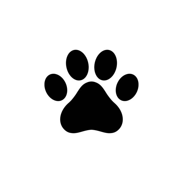 логотип значка собачьей лапы - paw print stock illustrations