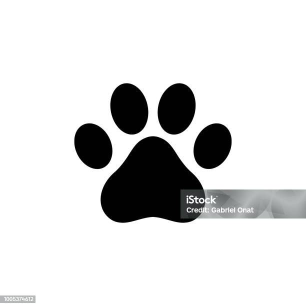 Dog Paw Icon Logo Stock Illustration - Download Image Now - Dog, Paw, Paw Print