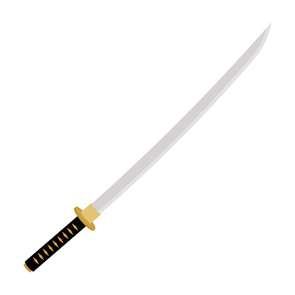 Japanese Samurai Sword icon, vector illustration