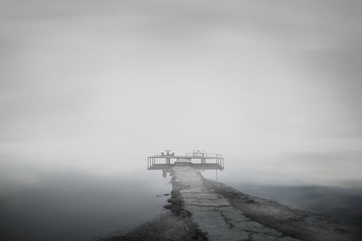 Bridge with fog.