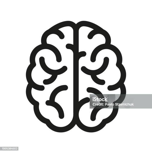 Icona Del Cervello Umano Vettore - Immagini vettoriali stock e altre immagini di Icona - Icona, Cervello umano, Vettoriale