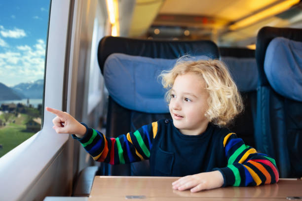 kids travel by train. railway trip with child. - 16330 imagens e fotografias de stock