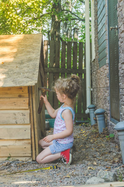 istock the child builds the booth for dogs 1005429004