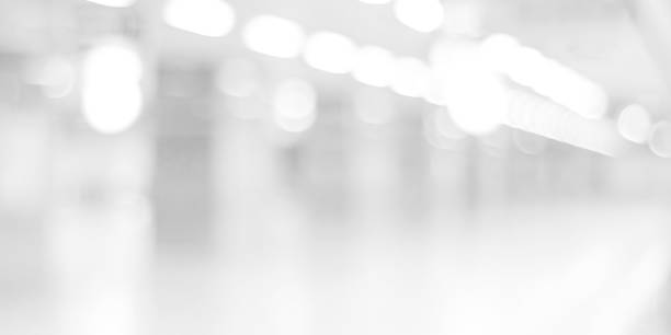 istock Blurred black and white background : blur office with bokeh light background, banner, business concept 1005431912