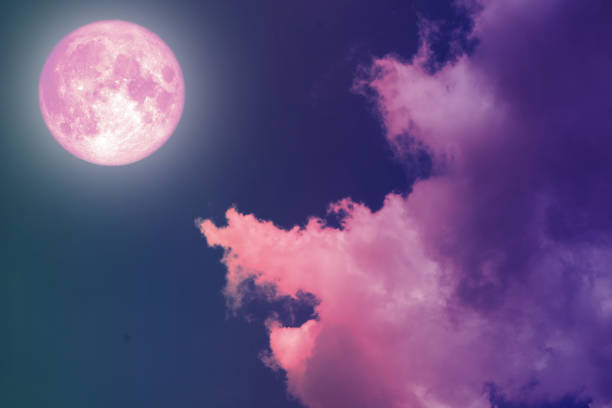 istock super full pink moon back silhouette colorful sky 1005435980