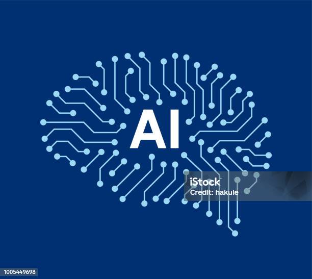 Circuit Board In The Cyborg Brain Artificial Intelligence Of Digital Human Stock Illustration - Download Image Now