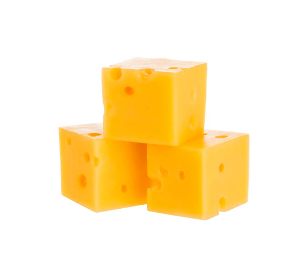 istock Cheese cubes isolated on white background. With clipping path. 1005450774