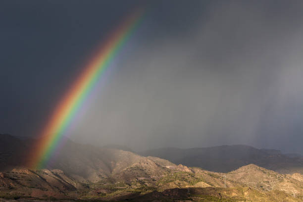istock Beautiful rainbow in the mountains 1005454052