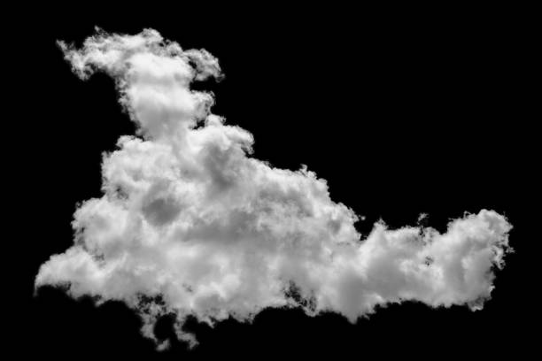 istock Black sky and single with cloud isolated on black background 1005462648