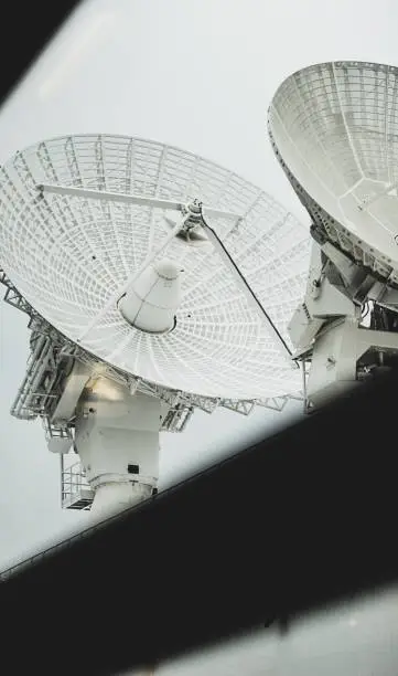 Photo of Missile Tracking Satellite Dishes