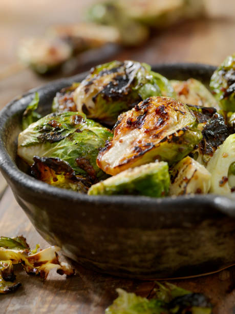 istock BBQ Brussels Sprouts with Grainy Mustard, Honey Glaze 1005470632