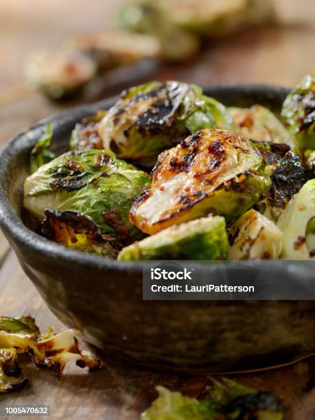 Bbq Brussels Sprouts With Grainy Mustard Honey Glaze Stock Photo - Download Image Now