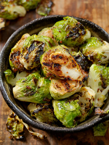 istock BBQ Brussels Sprouts with Grainy Mustard, Honey Glaze 1005473896