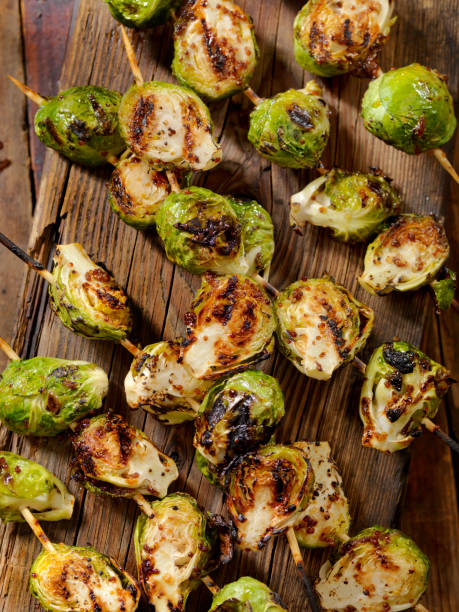 istock BBQ Brussels Sprouts with Grainy Mustard, Honey Glaze 1005474176