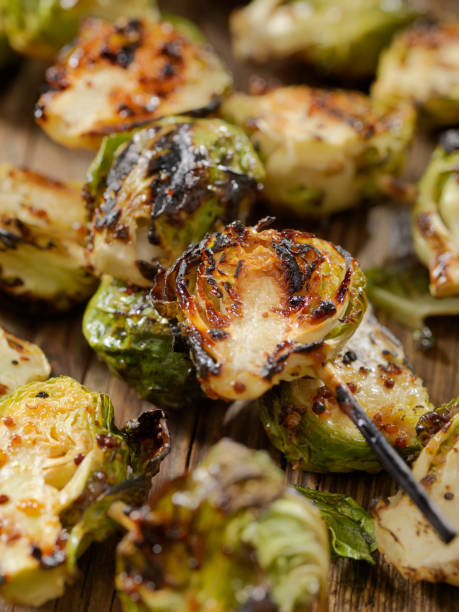 istock BBQ Brussels Sprouts with Grainy Mustard, Honey Glaze 1005474184