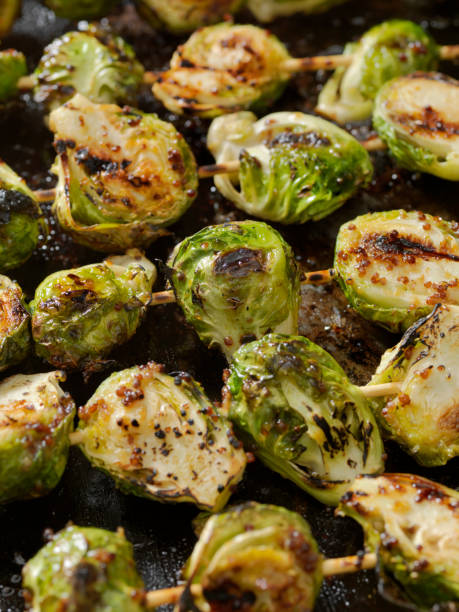 istock BBQ Brussels Sprouts with Grainy Mustard, Honey Glaze 1005476260