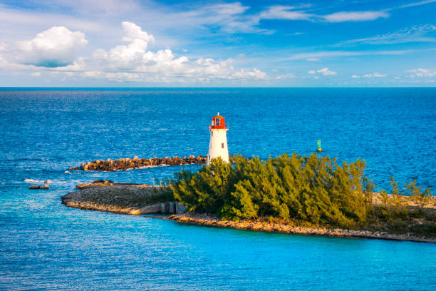 istock Nassau Harbour Lighthouse, Bahamas. 1005479644