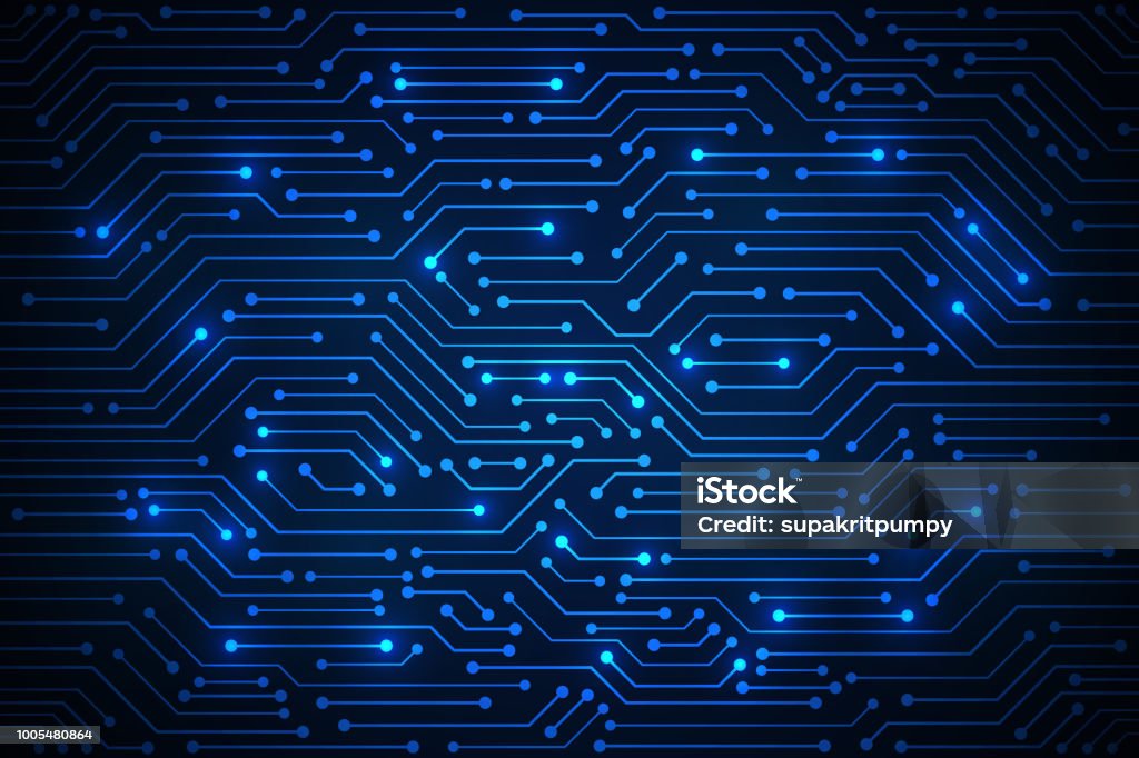 Abstract Technology Background , blue circuit board pattern Circuit Board stock vector