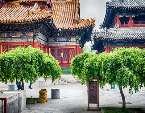 Lama Temple architecture and ornaments, Beijing, China