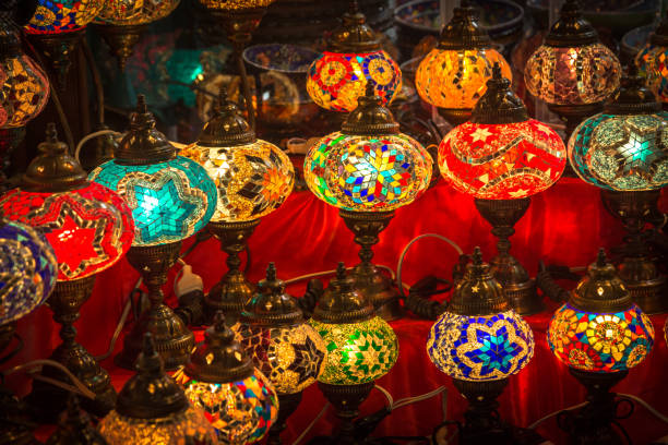 istock Brightly coloured Arabic lamps 1005504782