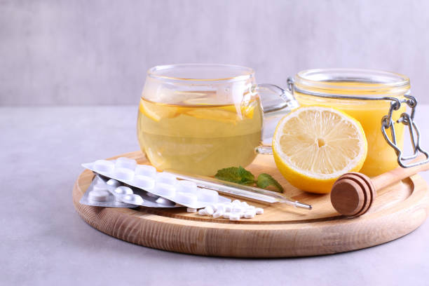 istock Hot tea for colds, medicine and Honey 1005517024