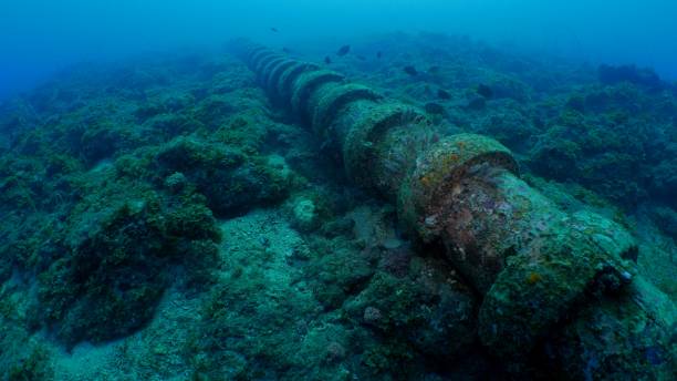 istock Undersea water pipe in coral reef 1005517224