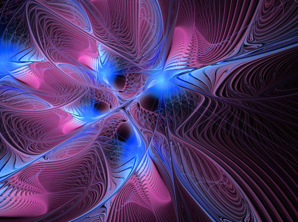 istock Abstract illustration of a fractal pattern on black background 1005521296