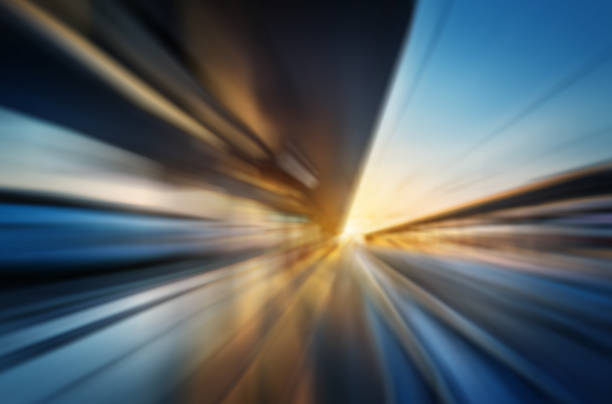 istock Abstract motion blur image of Venice city rail station. 1005524428