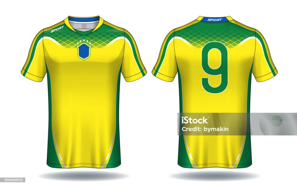 Soccer Jersey Templatesport Tshirt Design Stock Illustration