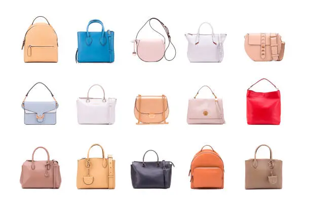 Collection of fashionable women's bags