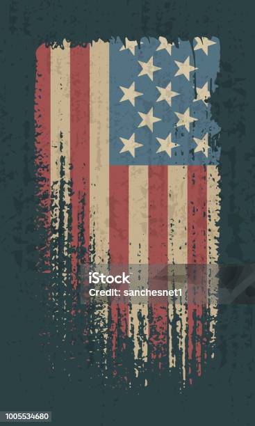 Flag Of The Usa Stock Illustration - Download Image Now - American Flag, Distressed - Photographic Effect, Dirty