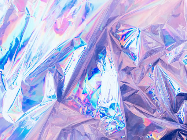 istock Holographic iridescent wrinkled foil 1005560552