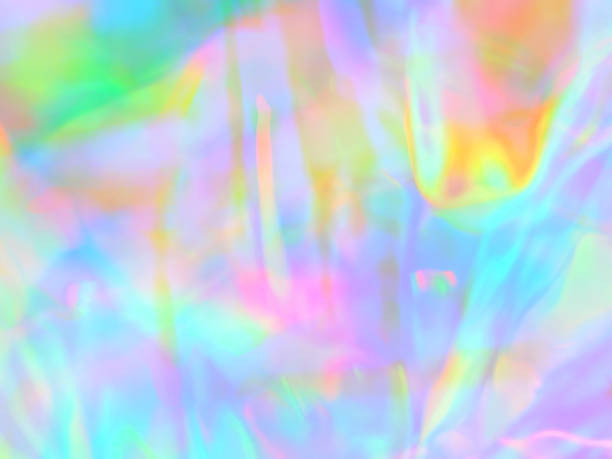 istock Holographic iridescent surface of wrinkled foil 1005560794