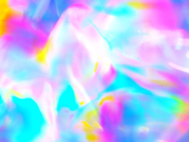 istock Holographic iridescent surface of wrinkled foil 1005560816